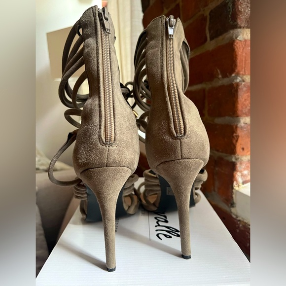 Simmi London khaki green lace up heels (worn twice) - Picture 3 of 3